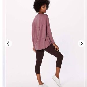 Lululemon Back in Action long sleeve (warm rose colour)